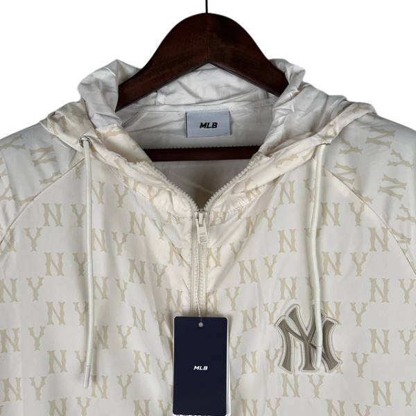 NY Beige Gold Windbreaker Jacket 