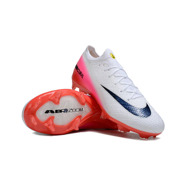 Nike Air Zoom Mercurial Vapor 16 Elite Fear Nothing Pack White and Black Firm Ground FG Kids Football Boot