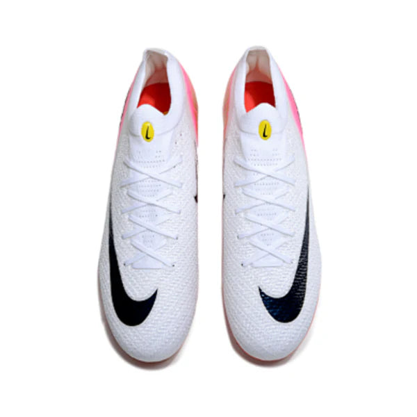 Nike Air Zoom Mercurial Vapor 16 Elite Fear Nothing Pack White and Black Firm Ground FG Kids Football Boot