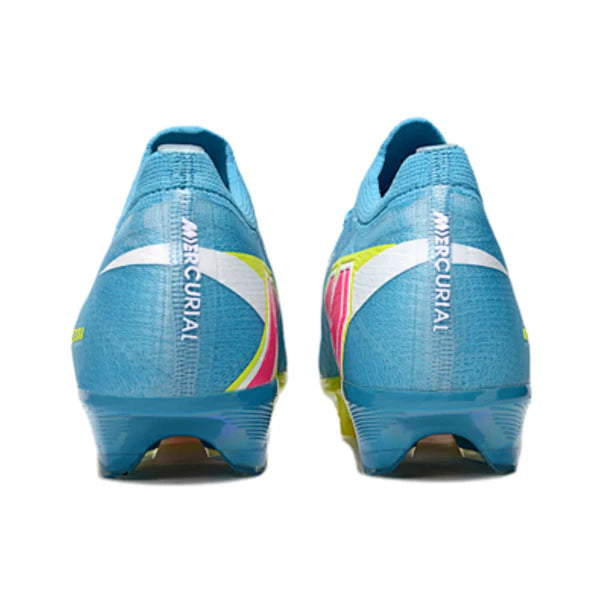 Botas de fútbol Nike Air Zoom Mercurial Vapor 16 Elite para niños, color azul claro y verde, para terreno firme FG