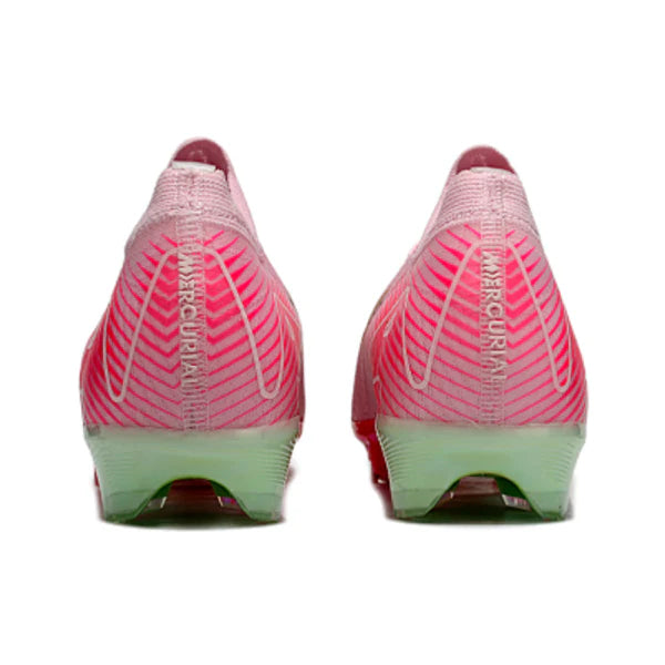 Botas de fútbol Nike Air Zoom Mercurial Vapor 16 Elite para niños, color rosa claro y verde claro, para terreno firme FG