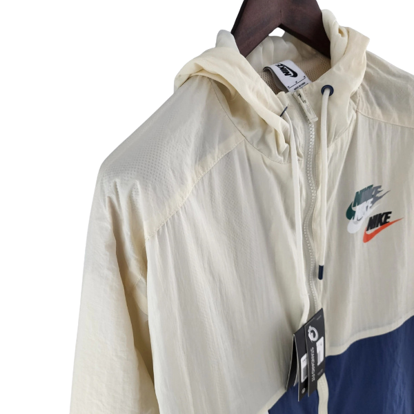 Nike Beige Blue Windbreaker Jacket 