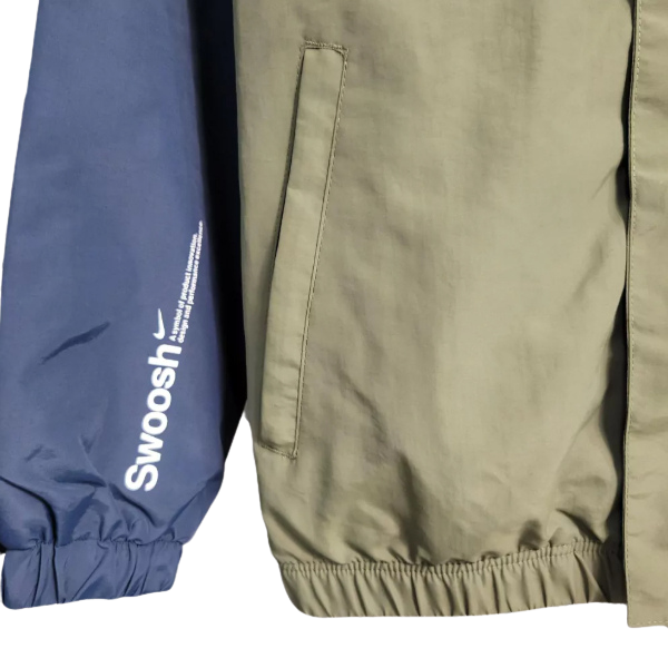 Nike Beige and Blue Windbreaker Jacket 