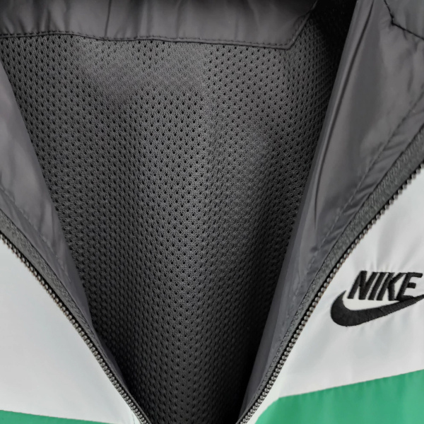 Nike Black White Green Windbreaker Jacket 