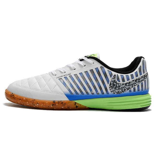 Nike Lunar Gato II IC White Blue and Green Futsal IC Football Boot