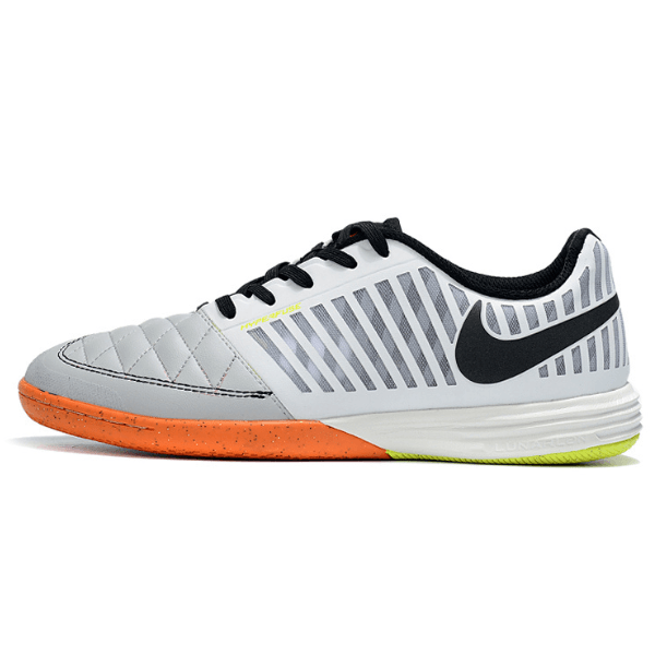 Nike Lunar Gato II White and Gray Indoor IC Football Boot