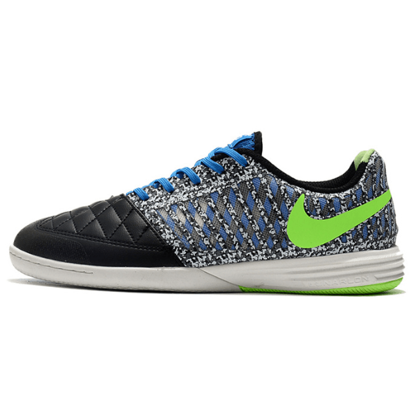 Nike Lunar Gato II Black White and Blue Indoor IC Football Boot