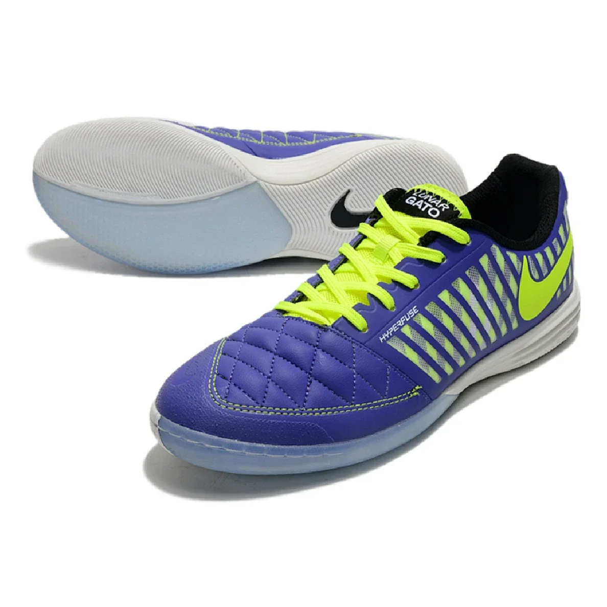 Nike Lunar Gato II IC Purple and Green Indoor IC Football Boot