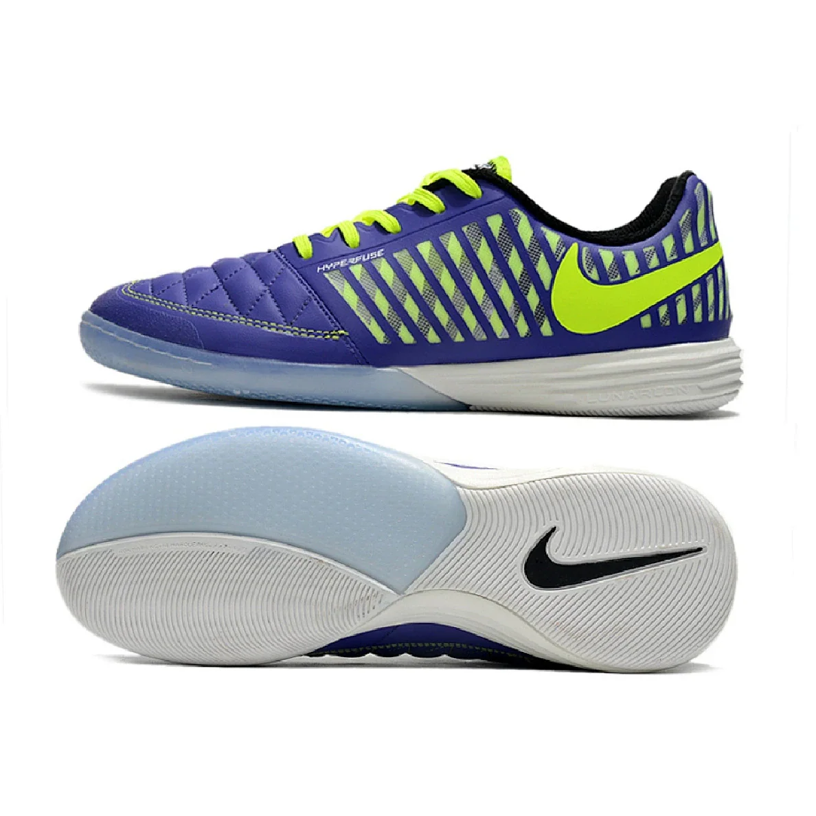 Nike Lunar Gato II IC Purple and Green Indoor IC Football Boot