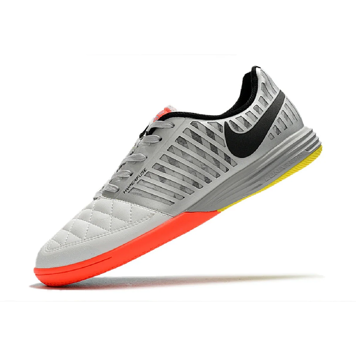 Nike Lunar Gato II White and Gray Indoor IC Football Boot