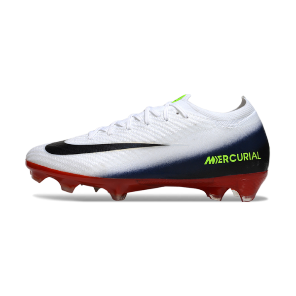 Nike Air Zoom Mercurial Vapor 16 Elite White Red and Blue Firm Ground FG Football Boot