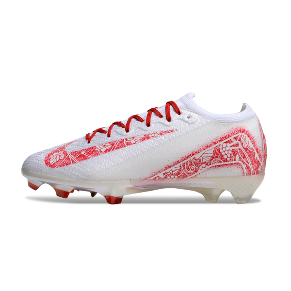 Nike Mercurial Vapor 16 Elite White and Red Floral Firm Ground FG Kids Football Boot