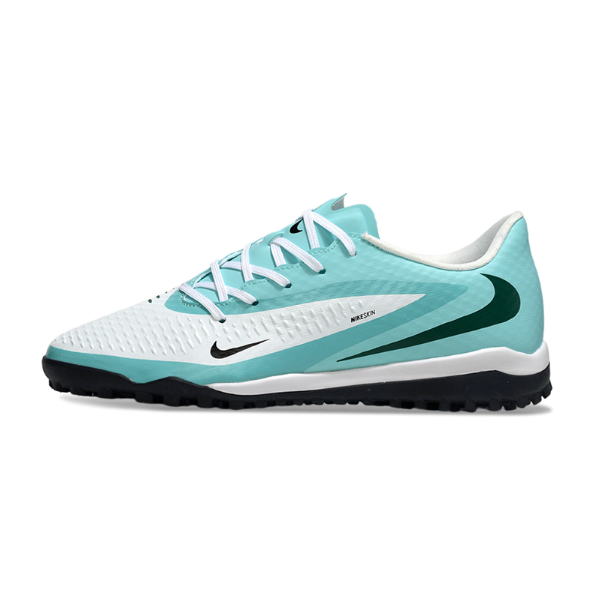 Botas de fútbol Nike Phantom 6 Academy Turf TF blancas y azules claros