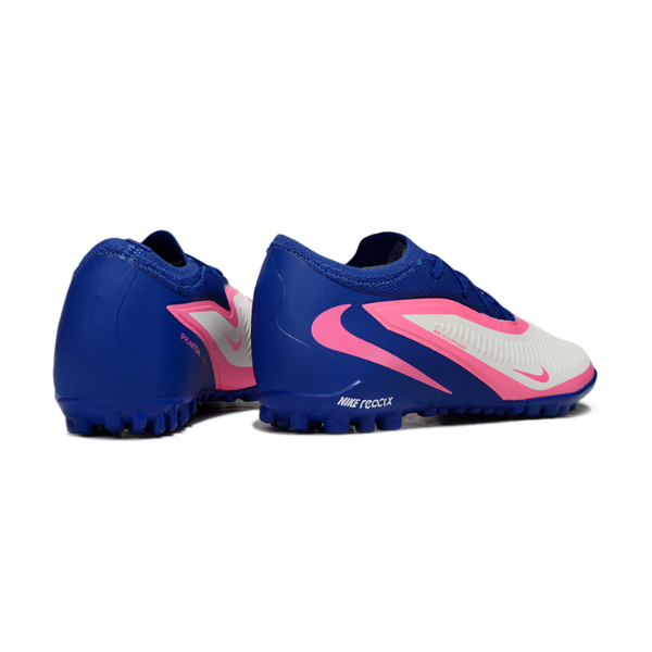 Botas de fútbol Nike Phantom 6 Pro Turf TF para niños, color azul, blanco y rosa