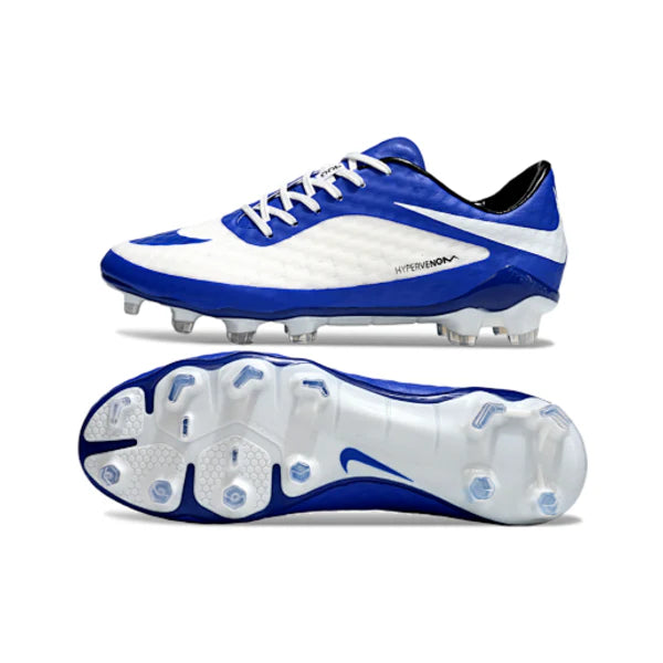 Nike Phantom Hypervenom Elite Blue and White Firm Ground FG Football Boot