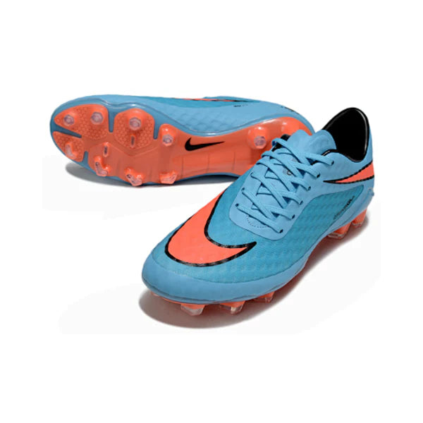 Botas de fútbol Nike Phantom Hypervenom Elite FG para terreno firme, color azul claro