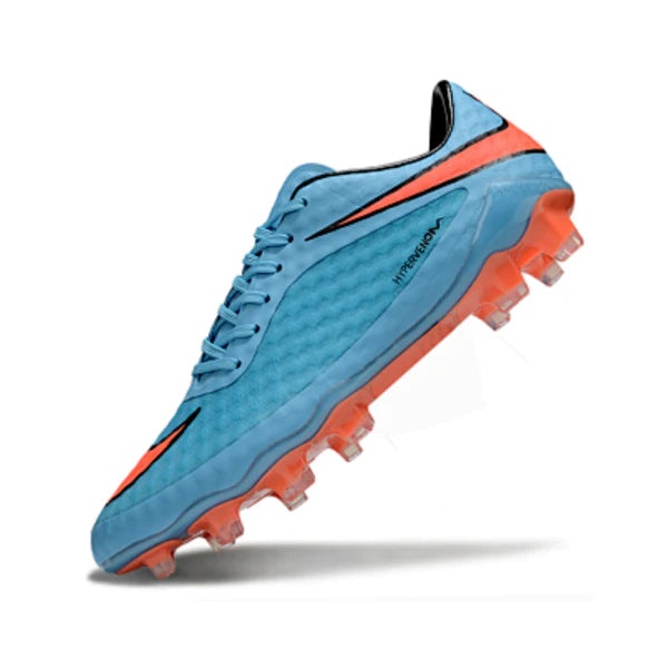 Botas de fútbol Nike Phantom Hypervenom Elite FG para terreno firme, color azul claro