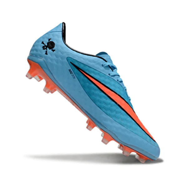 Botas de fútbol Nike Phantom Hypervenom Elite FG para terreno firme, color azul claro