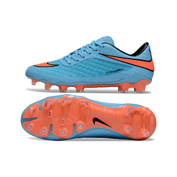 Botas de fútbol Nike Phantom Hypervenom Elite FG para terreno firme, color azul claro