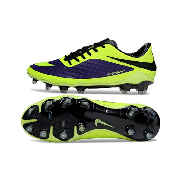Nike Phantom Hypervenom Elite Light Green and Purple Firm Ground FG Football Boot