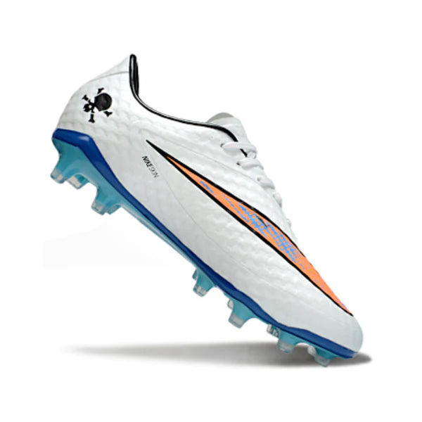 Nike Phantom Hypervenom Elite White Blue and Orange Firm Ground FG Football Boot