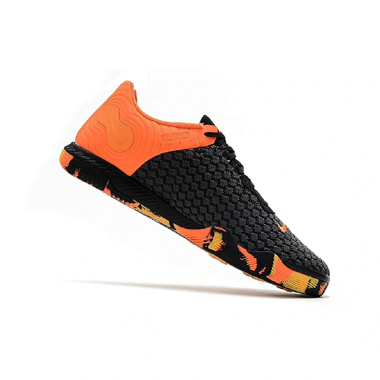Nike Reactgato Black and Orange Indoor IC Football Boot
