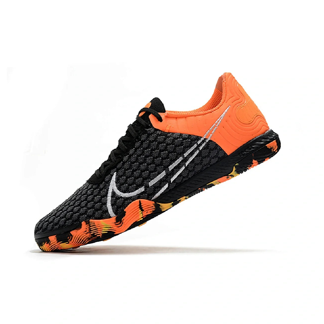 Nike Reactgato Black and Orange Indoor IC Football Boot