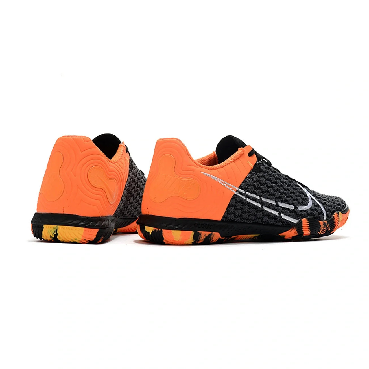 Nike Reactgato Black and Orange Indoor IC Football Boot