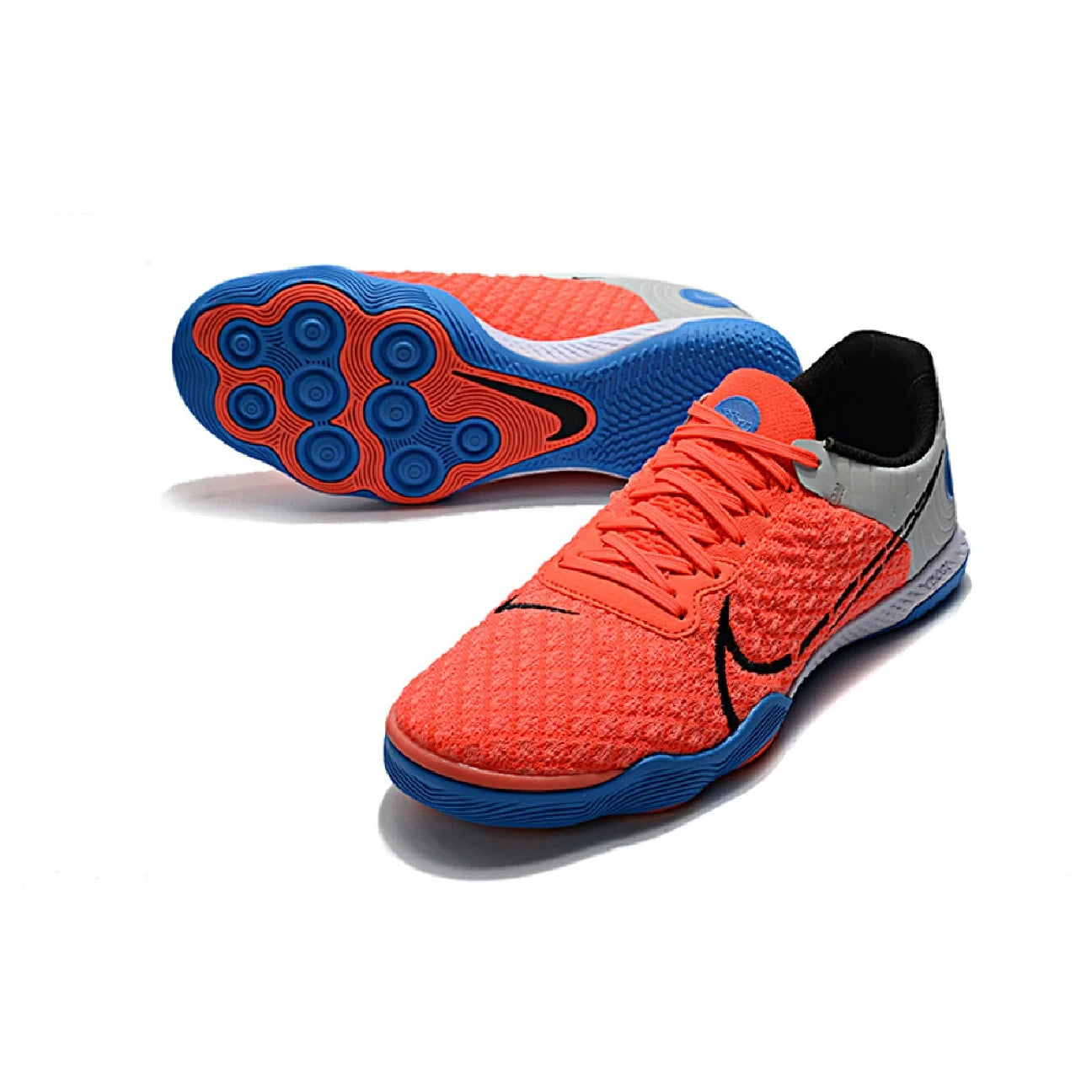 Nike Reactgato Red Blue and Gray Indoor IC Football Boot