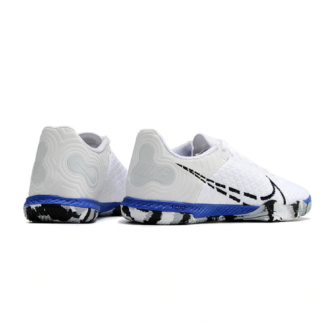 Nike Reactgato White and Blue Indoor IC Football Boot