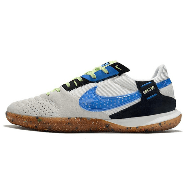 Nike Streetgato IC White Black and Blue Indoor IC Football Boot