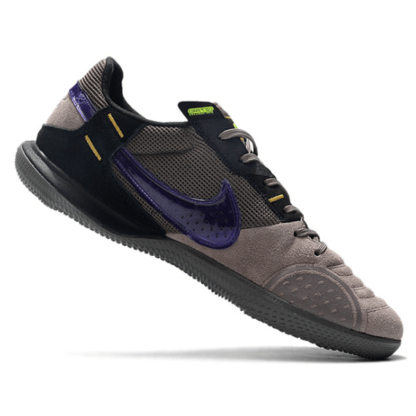 Nike Streetgato Laceless Gray and Purple Indoor IC Football Boot