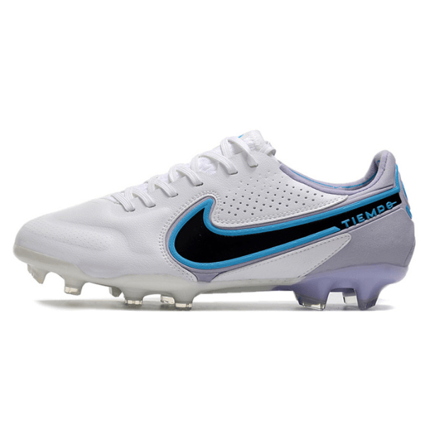 Nike Tiempo Legend 9 Elite White and Light Blue Firm Ground FG Football Boot