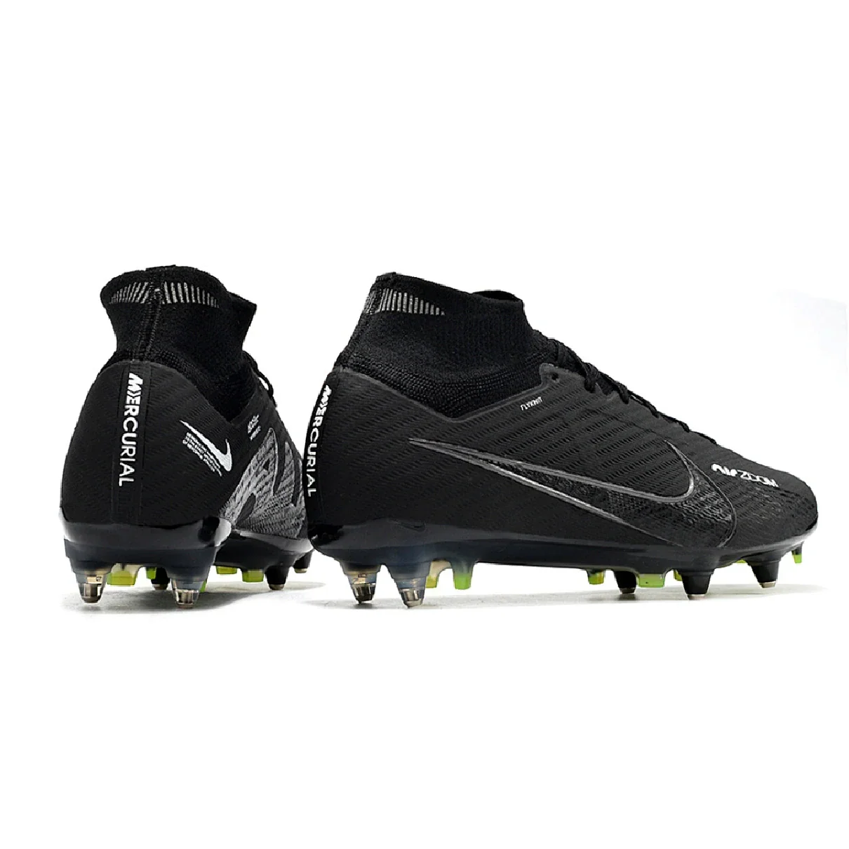 Nike Zoom Mercurial Superfly 9 Elite Black Pack Aluminium Studs SG Football Boot