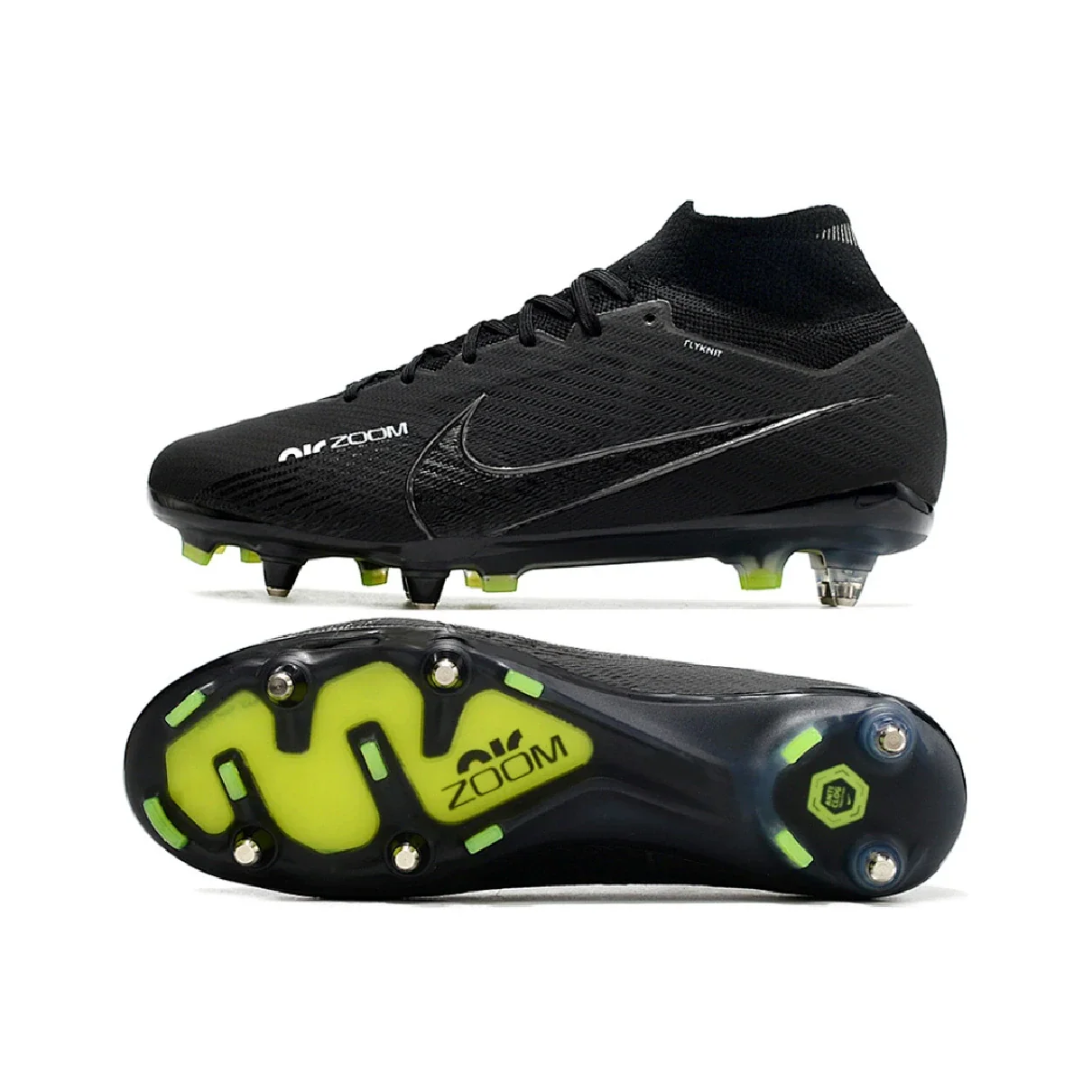Nike Zoom Mercurial Superfly 9 Elite Black Pack Aluminium Studs SG Football Boot