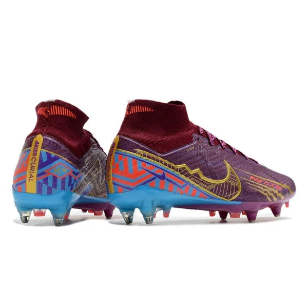 Nike Zoom Mercurial Superfly 9 Elite Purple Aluminium Studs SG Football Boot