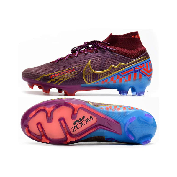 Nike Zoom Mercurial Superfly 9 Elite Purple Mbappe Firm Ground FG Kids Football Boot