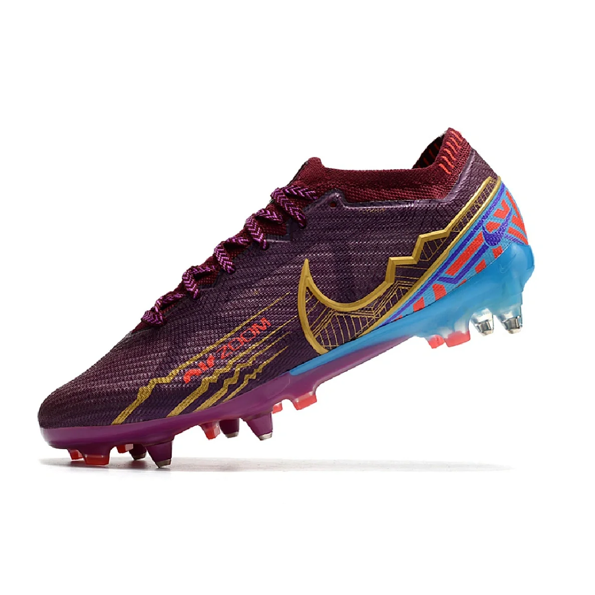 Nike Zoom Mercurial Vapor 15 Elite Purple Aluminum Studs SG Football Boot Mbappe
