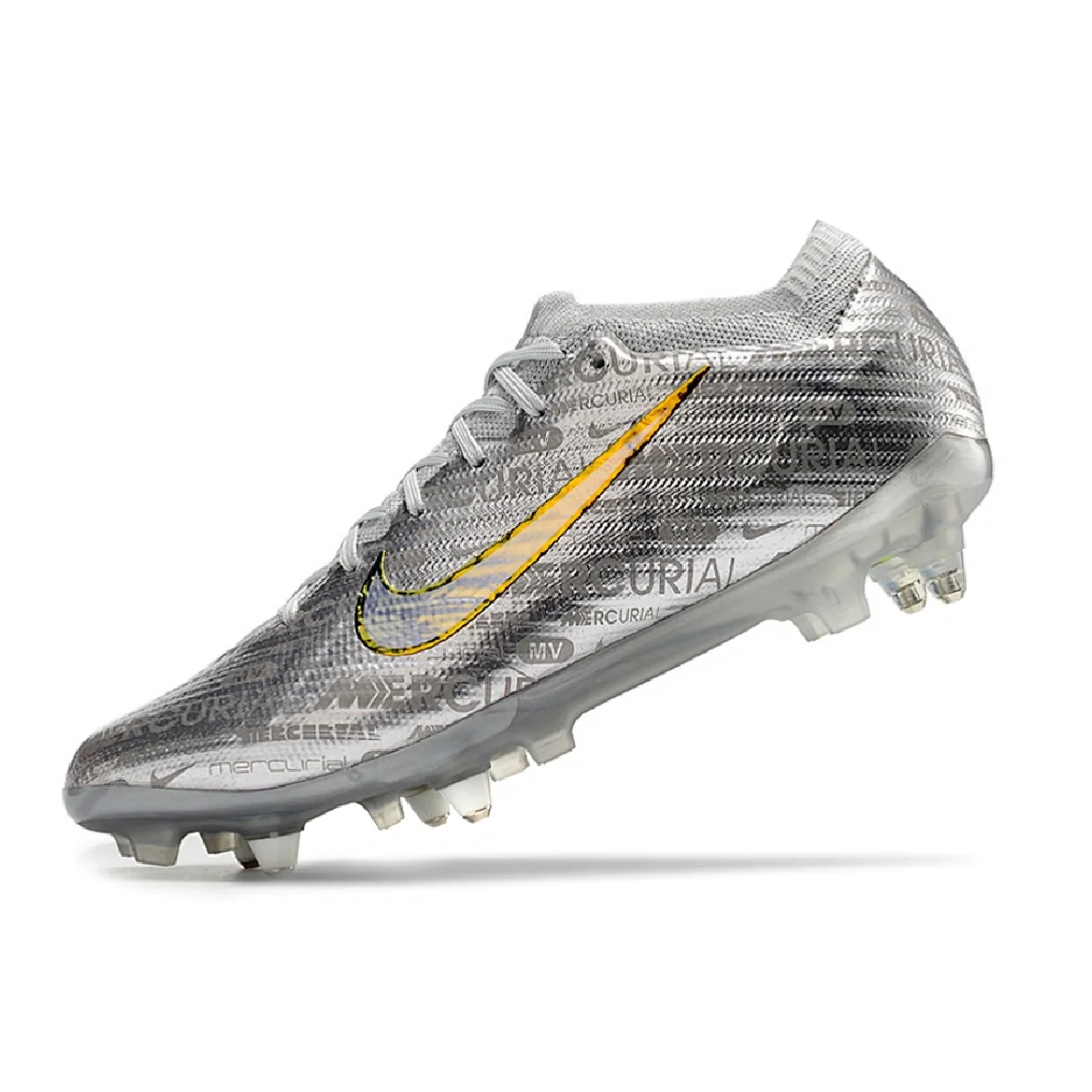 Nike Zoom Mercurial Vapor 15 Elite Silver Aluminum Studs SG Football Boot