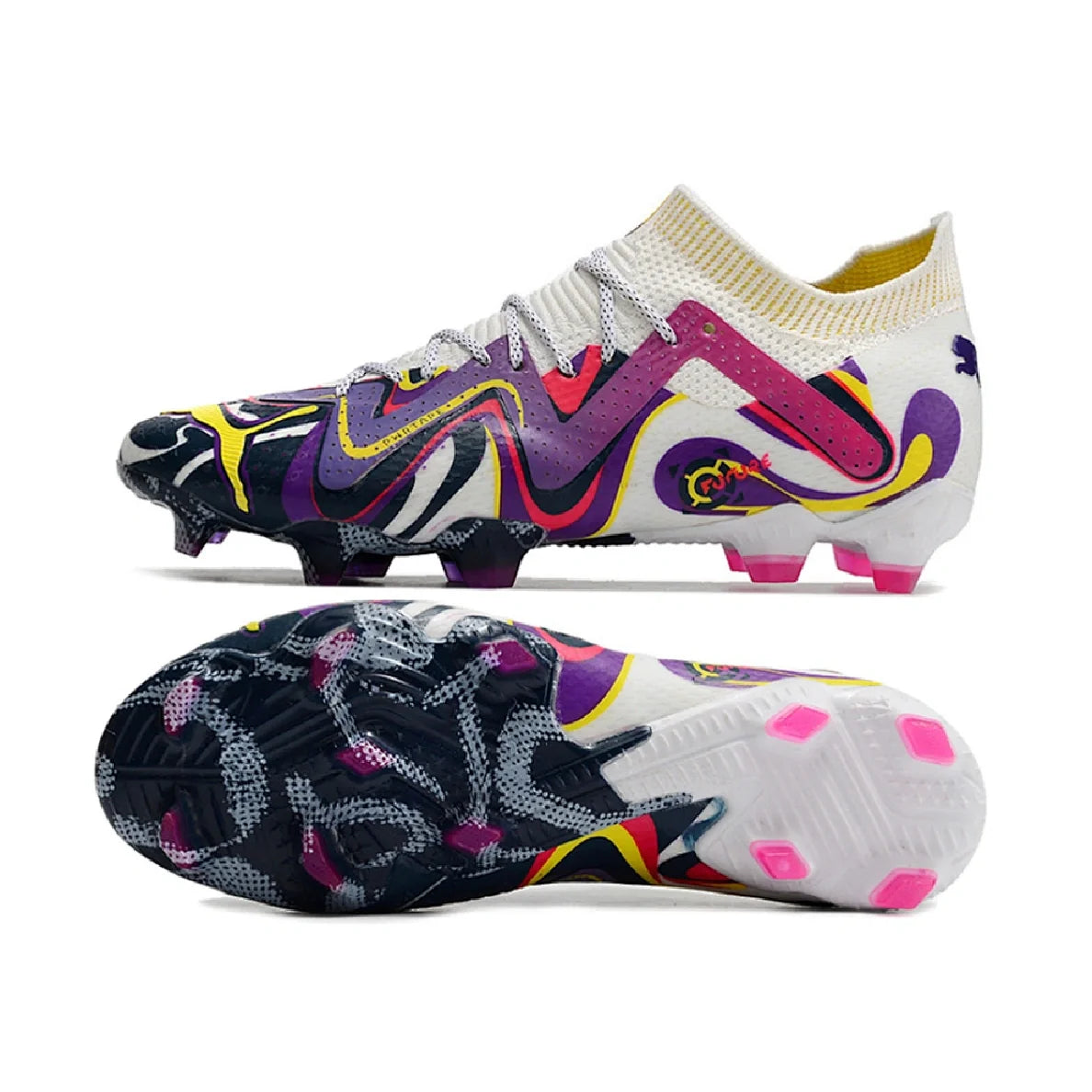 Puma Future Ultimate Creativity Pack Black and Yellow Firm Ground FG Football Boot