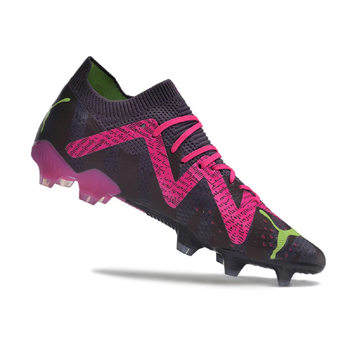 Botas de fútbol Puma Future Ultimate Firm Ground FG en morado y rosa