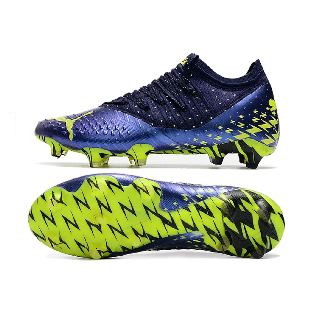 Botas de fútbol Puma Future Z 1.3 Fastest Pack, color negro y amarillo, para terreno firme FG