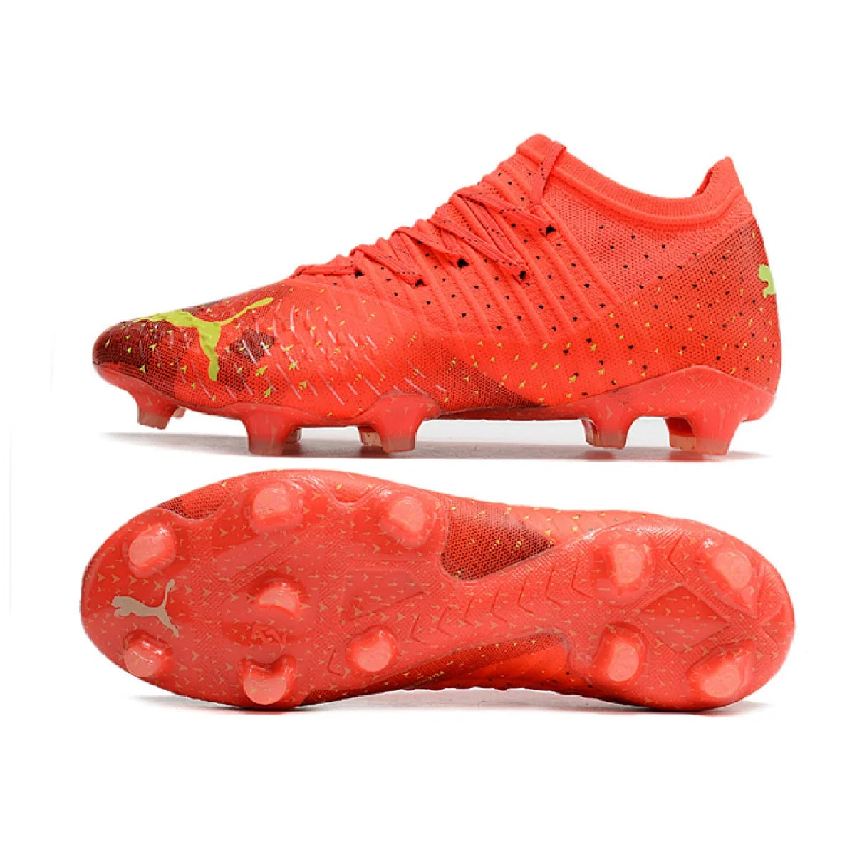 Botas de fútbol Puma Future Z 1.3 Fearless Pack negras y amarillas para terreno firme FG