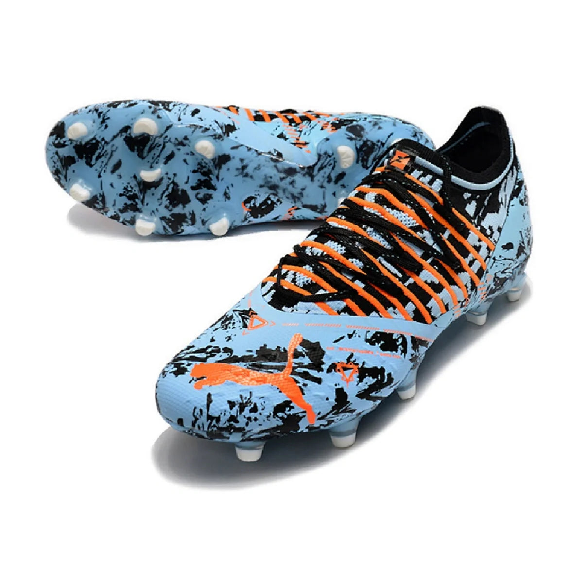 Botas de fútbol Puma Future Z 1.3 FG para terreno firme, color gris y negro