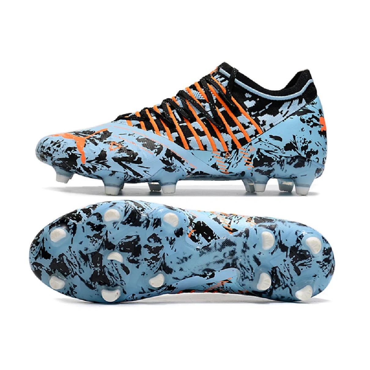 Botas de fútbol Puma Future Z 1.3 FG para terreno firme, color gris y negro