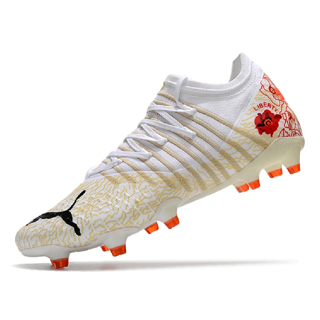 Botas de fútbol Puma Future Z 1.3 Liberty Pack FG para terreno firme, color negro y azul