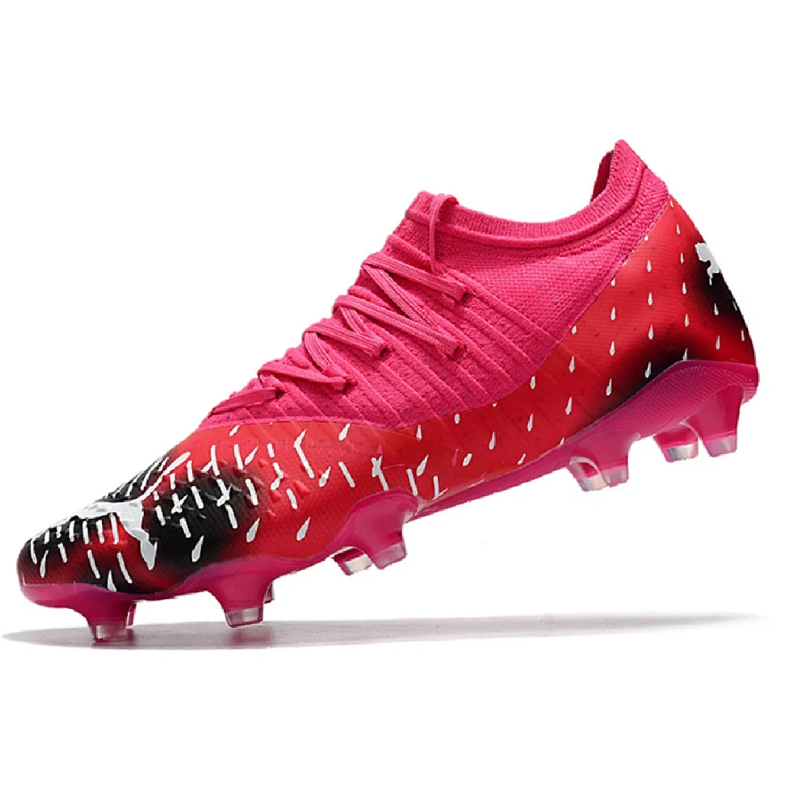 Botas de fútbol Puma Future Z 1.3 FG para terreno firme, color rosa y rojo