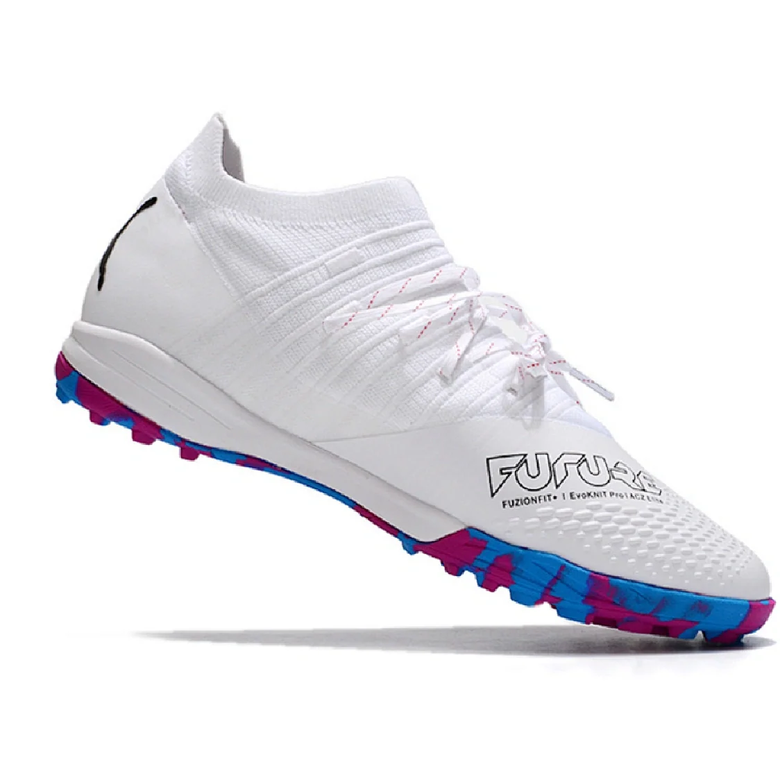 Puma Future Z 1.3 Turf TF White Pink and Blue Football Boot