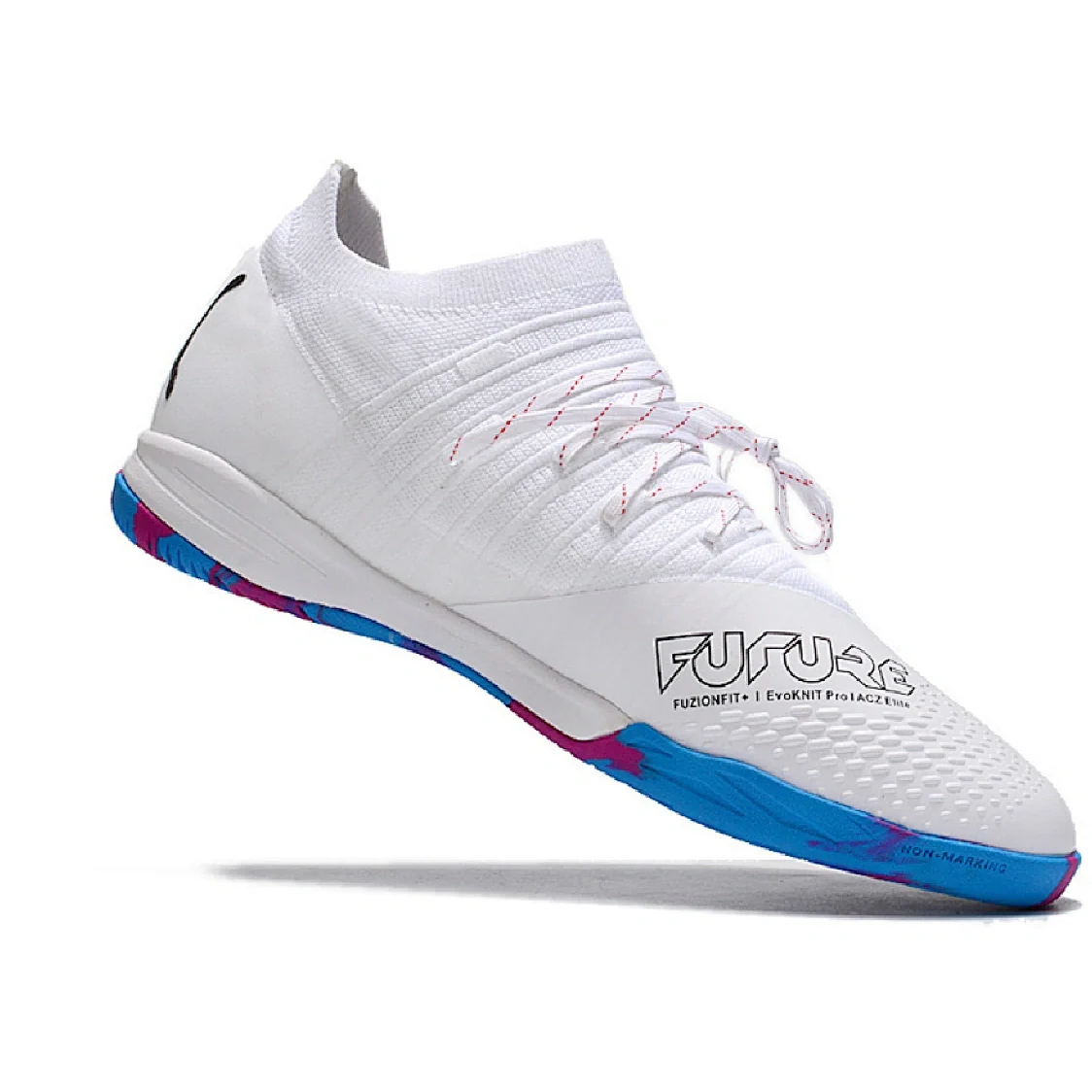 Puma Future Z 1.3 White Blue and Pink Indoor IC Football Boot