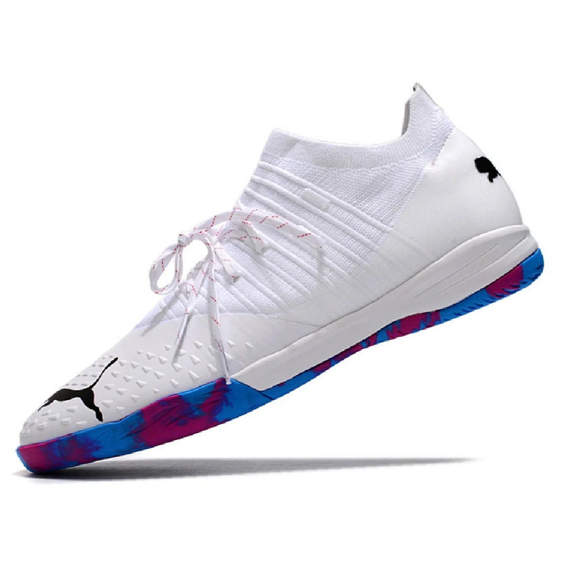 Puma Future Z 1.3 White Blue and Pink Indoor IC Football Boot